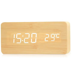 Wooden Digital Alarm Clock