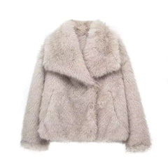 Women's Faux Fox Fur Coat